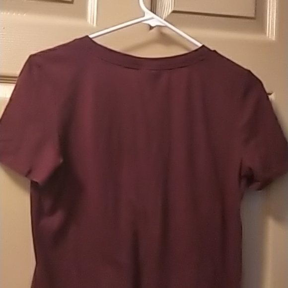 Pink Victoria Secret v neck dark red t shirt XS - Picture 6 of 7